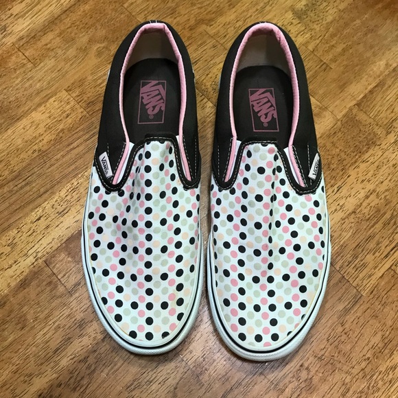 pink polka dot vans